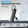 Vention Hub USB 3.0 5 en 1 con 4 puertos USB y 1 puerto USB-C PD, Negro